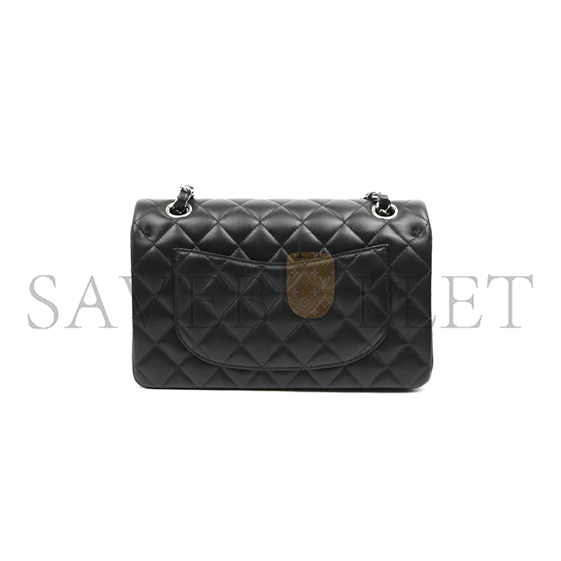 CHANEL SMALL CLASSIC FLAP BLACK LAMBSKIN (23*14*6cm)